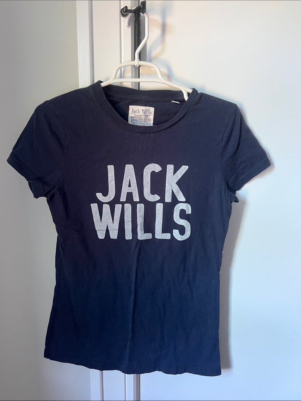 Jack Wills Navy and White Logo Tee